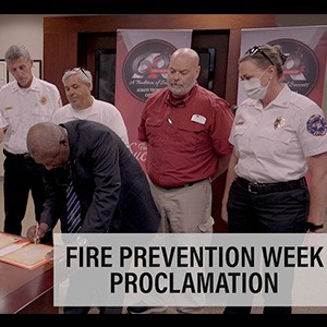 Photo for Albany Technical College Signs Fire Prevention Week Proclamation