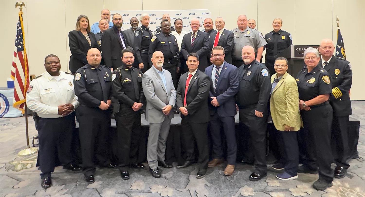 Photo of TCSG Police Chiefs and TSCG Representatives.