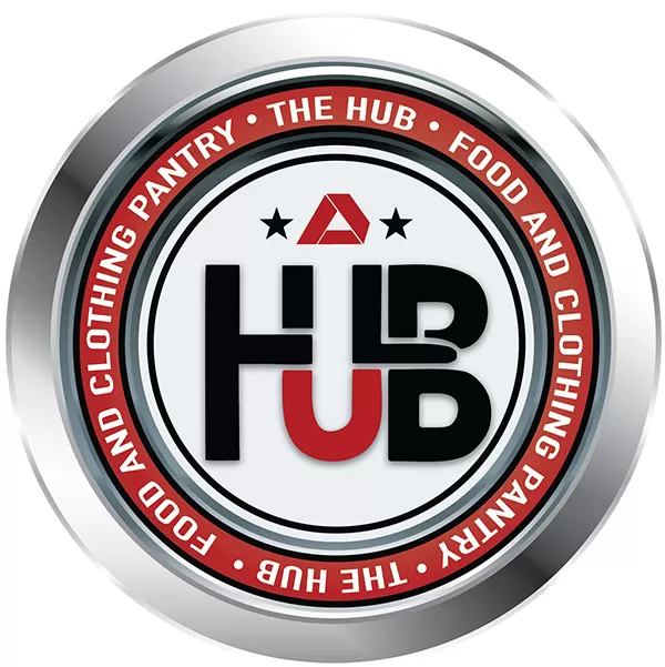 Logo - The Hub food and clothing pantry.