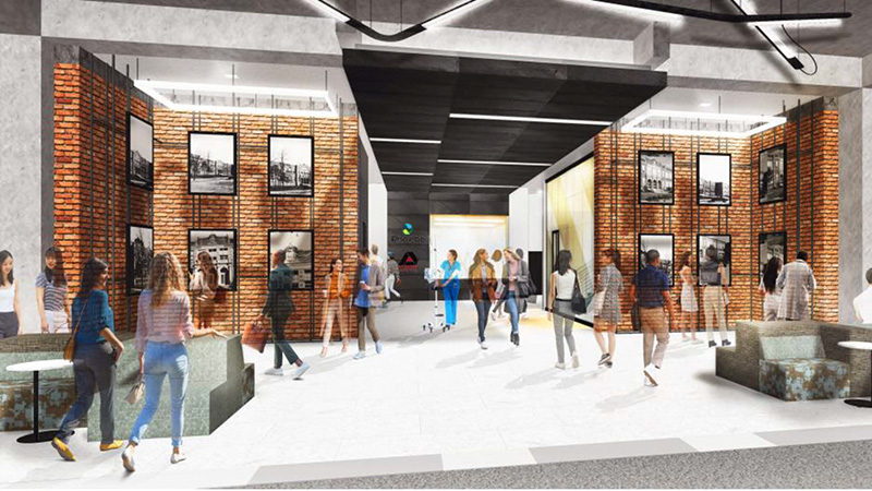 Artist Rendering Main Lobby Living and Learning Center.