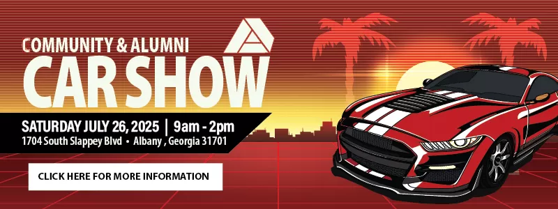 Community and Alumni Car Show. July 26, 2025 - 9am-2pm.